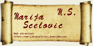 Marija Šćelović vizit kartica